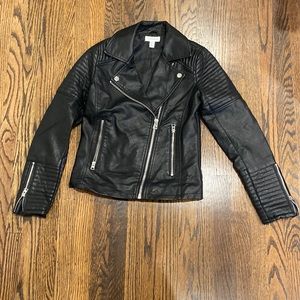 Top Shop multi zipper leather jacket